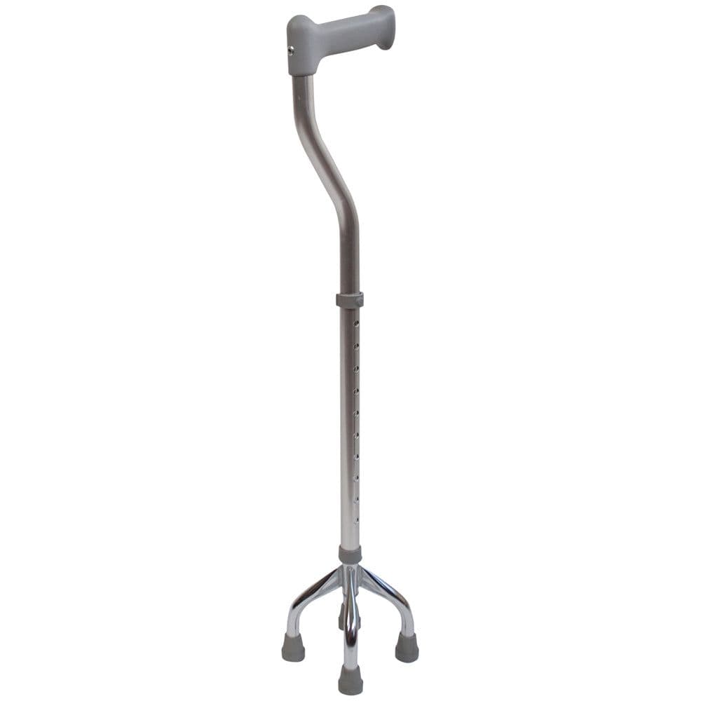 Small Based Quad Cane Swan Neck 10 Height Settings Weight Limit