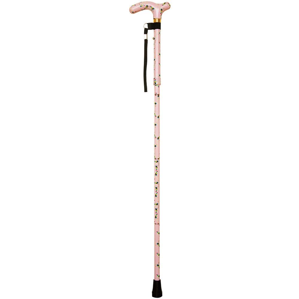 Deluxe Ambidextrous Foldable Walking Cane 5 Height Settings Animalia
