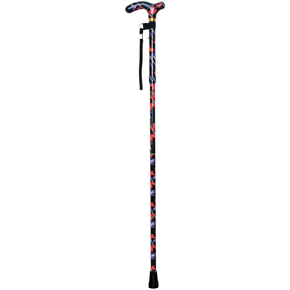 Deluxe Ambidextrous Foldable Walking Cane 5 Height Settings Kimono