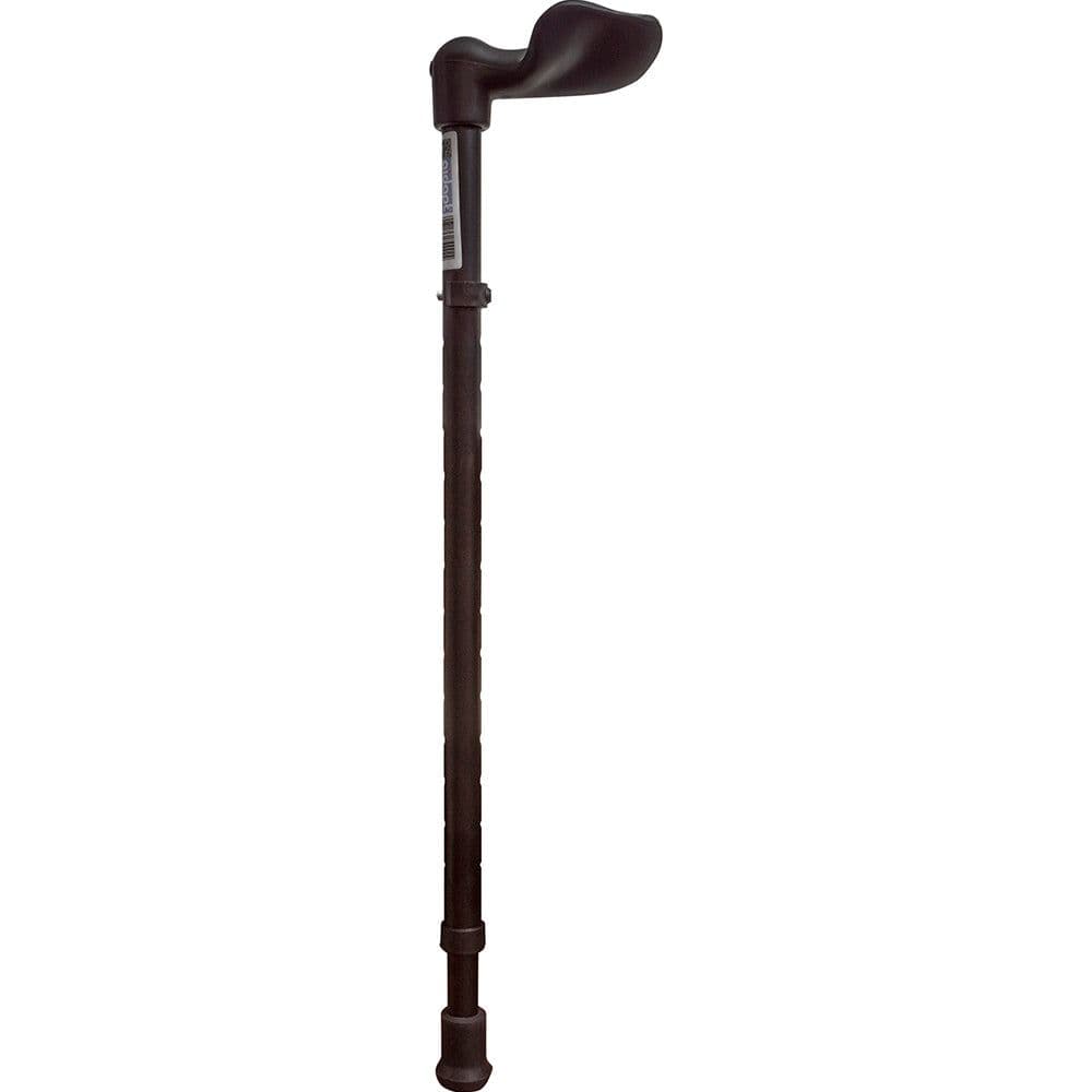 Right Handed Ergonomic Handled Walking Stick Telescopic Height Matt