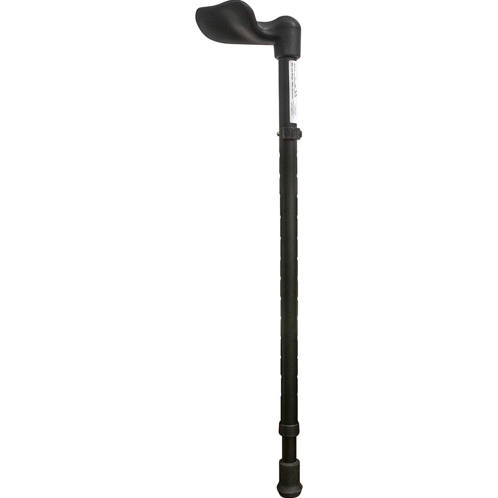 Left Handed Ergonomic Handled Walking Stick Telescopic Height Matt