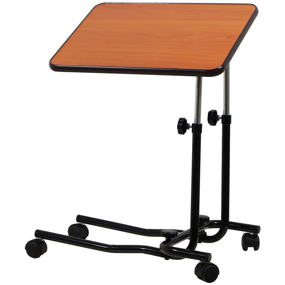 Mobile Table Height Adjustable Overbed Table 550 x 410mm Surface Area