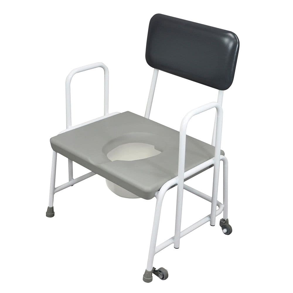 Height Adjustable Bariatric Commode Chair 7.5 Litre Pail Weight Limit