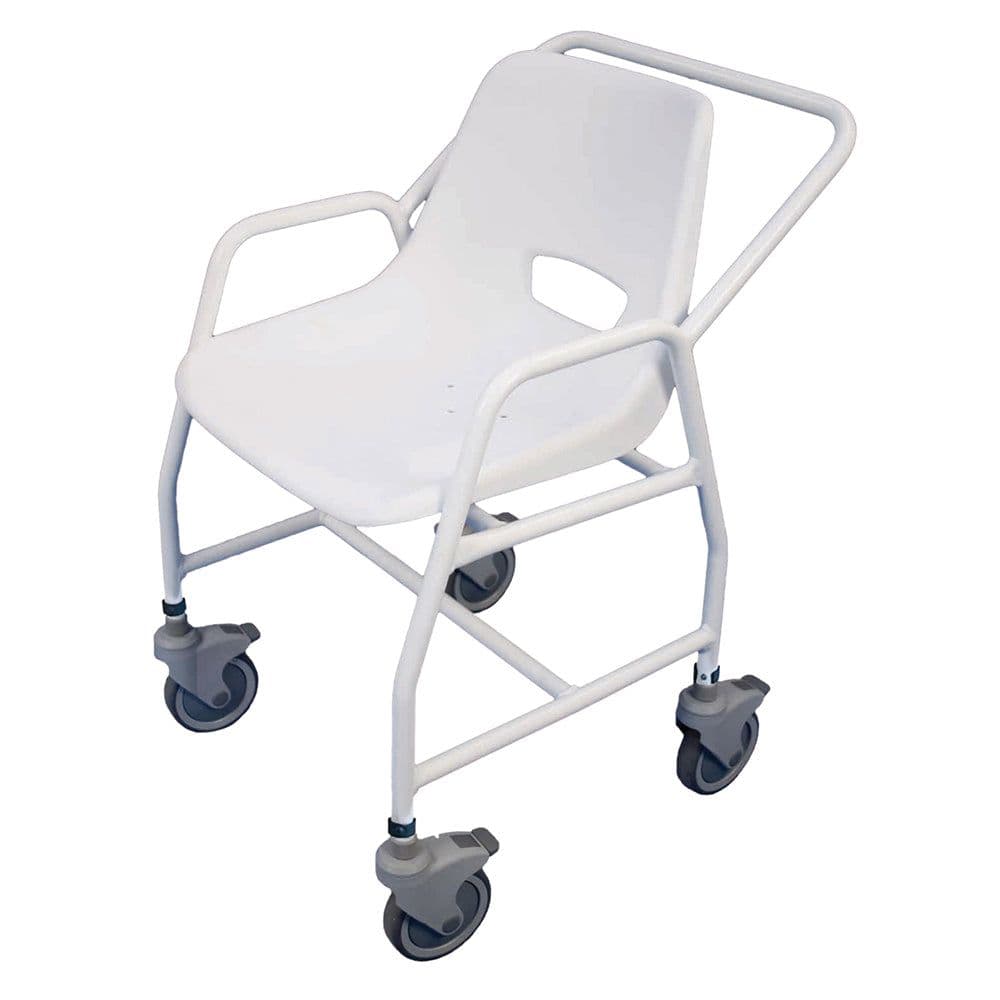 Mobile Shower Chair Castors 4 Brake Design 860 820mm Adjustable Height