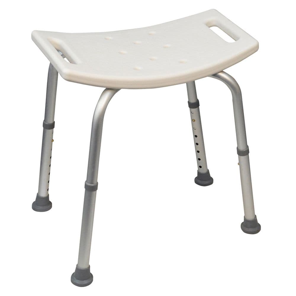 Shower Stool Integrated Handles Aluminium Frame Anti Slip Feet Safety