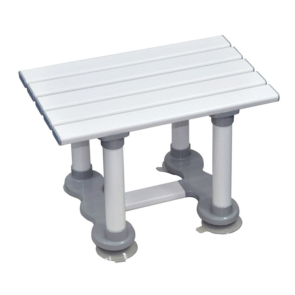 Reinforced Slatted Plastic Bath Seat Suction Cups 306mm Height