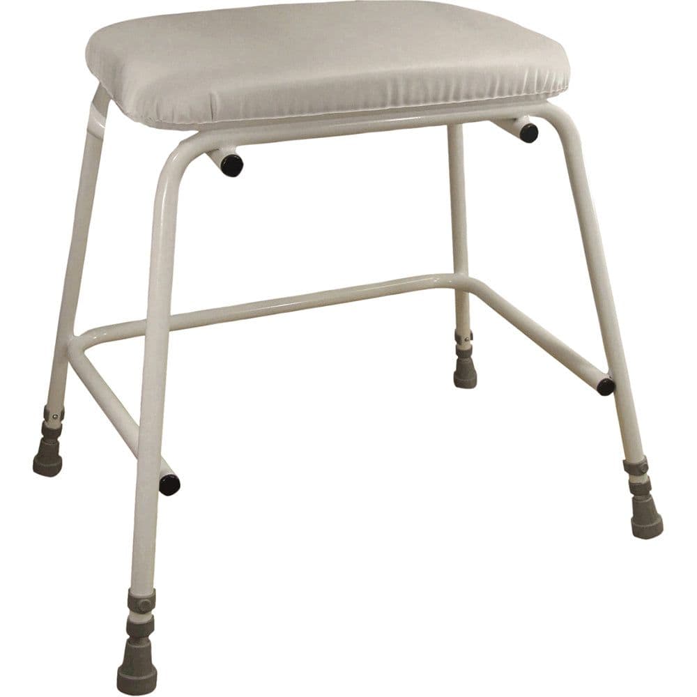 Bariatric Perching Stool Adjustable Height Wide Seat Frame Weight Limit