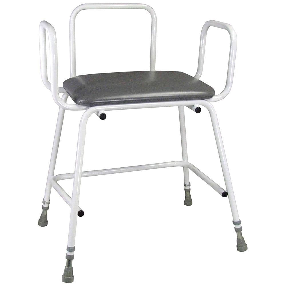 Bariatric Perching Stool Arms Adjustble Height Weight Limit