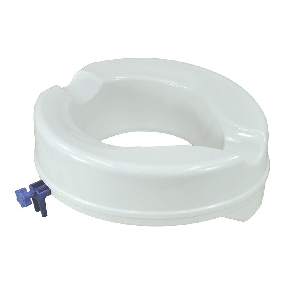 Plastic Raised Toilet Seat 4 Inch Height Fits Most UK Toilet Bowls