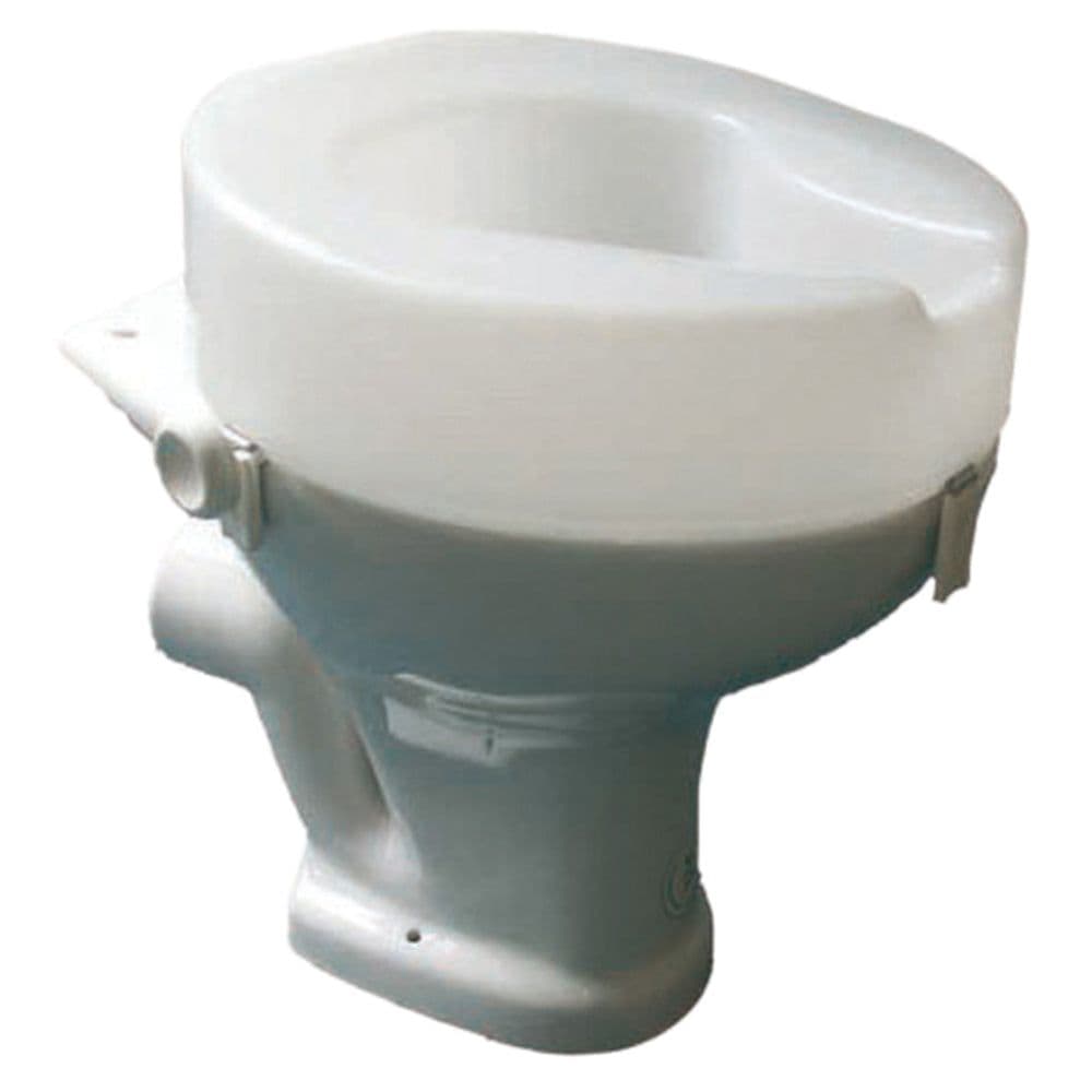 One Piece Moulded Toilet Seat Raised 4 Inches Anti Bacterial Finish
