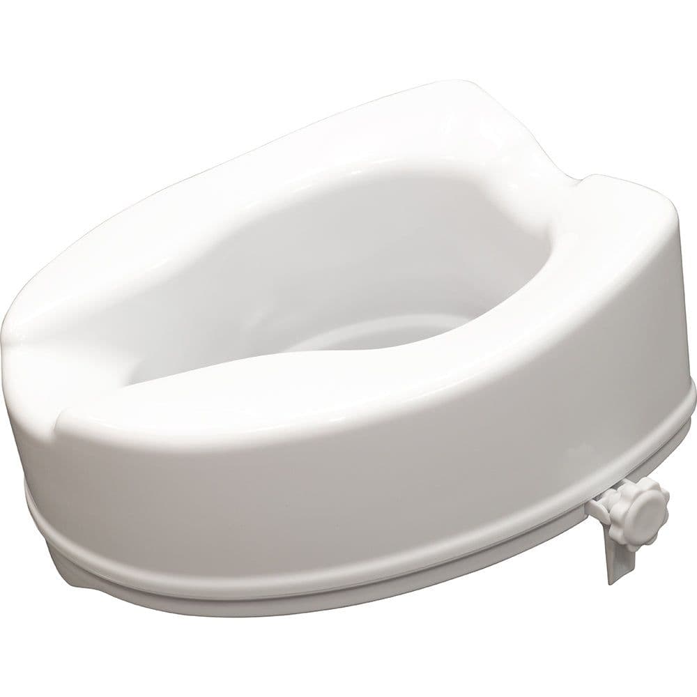 Ergonomic Raised Plastic Toilet Seat 6 Inch Height Easy Install