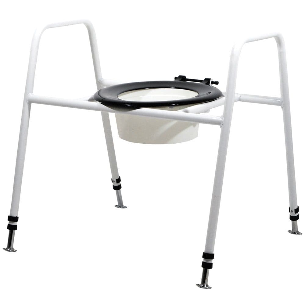 Bariatric Free Standing Toilet Seat Frame Splash Guard Weight Limit