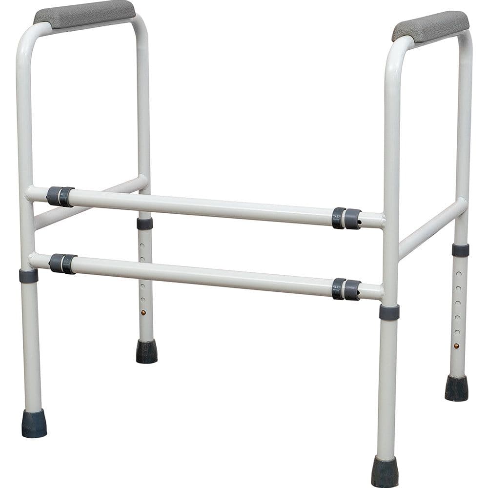 Free Standing Toilet Frame Adjustable Height Width Weight Limit