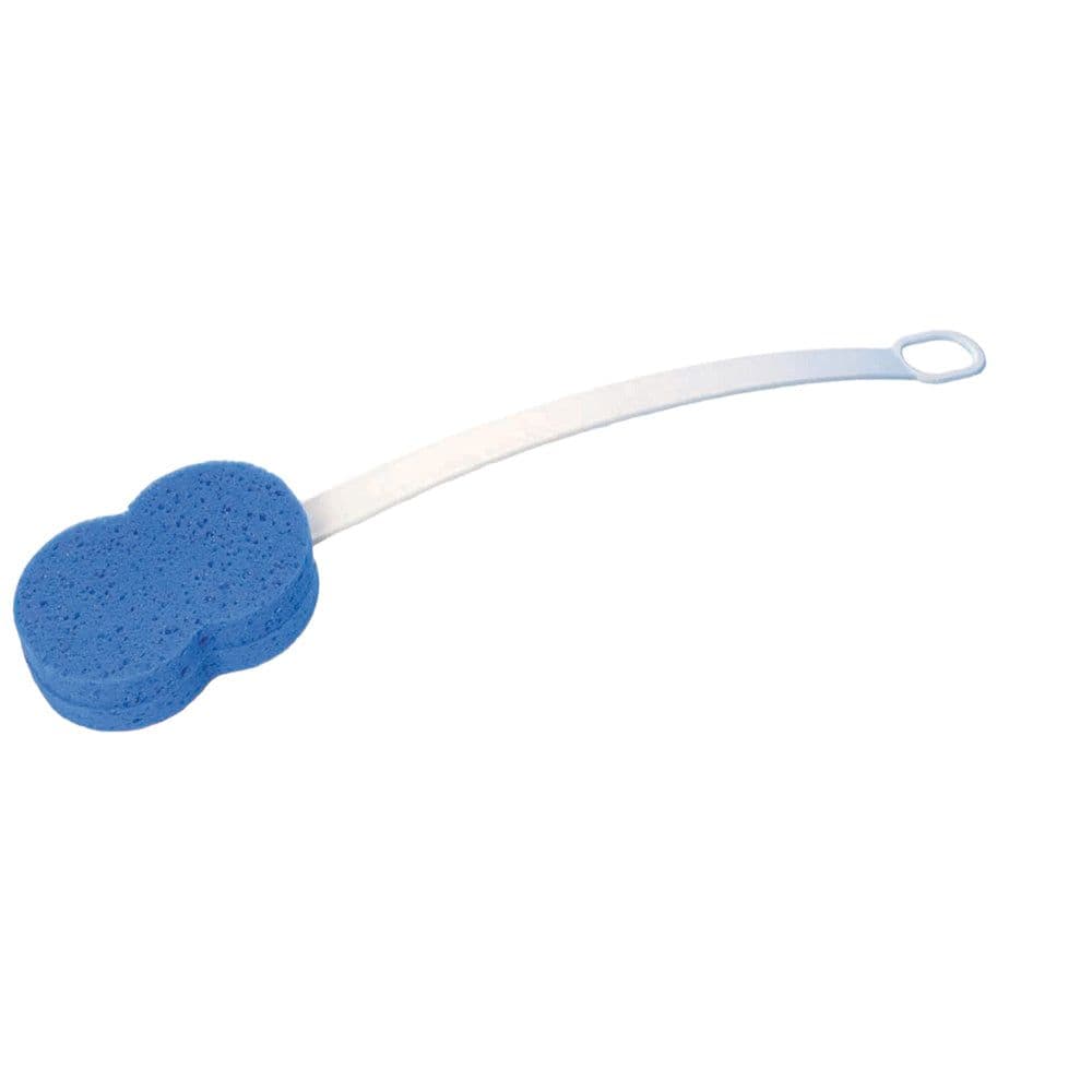 Large Bath Sponge 20 Inch Angled Plastic Handle Ergonomic Bathroom Aid