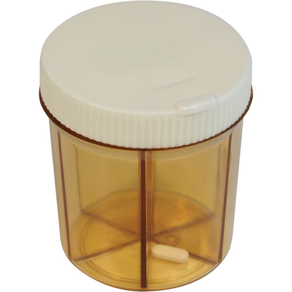 Extra Large Pill Dispenser Multiple Compartment Tablet Bottle Flip Top Lid