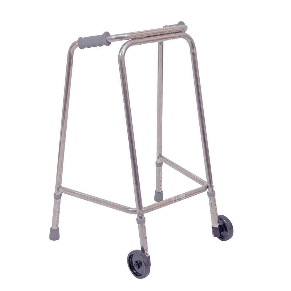 Lightweight Aluminium Walking Frame Wheels 870 to 970 Height Large
