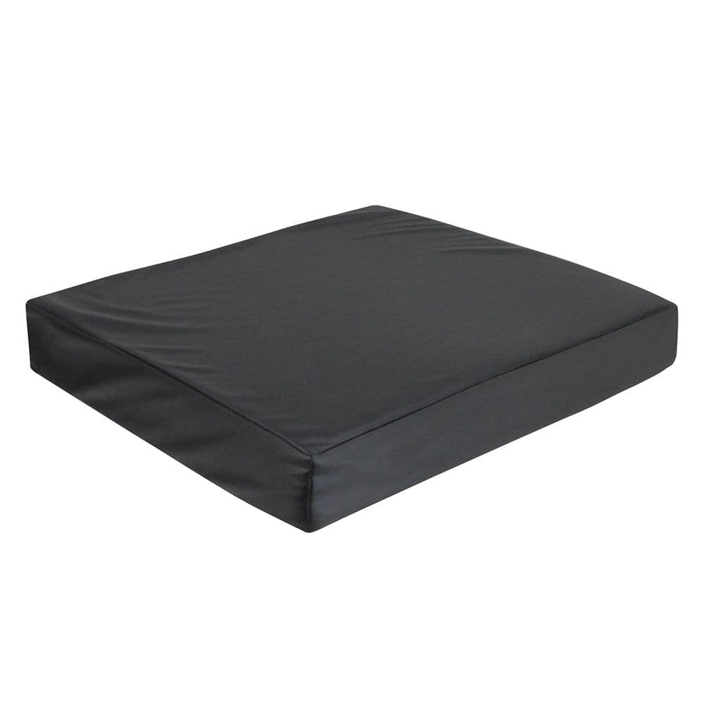 Vinyl Memory Foam Wheelchair Cushion 16 x 16 x 2 Inches Wipe Clean Cover