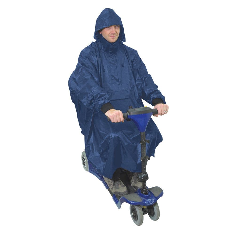 Lightweight Scooter Poncho Sleeves Waterproof Fabric Machine Washable
