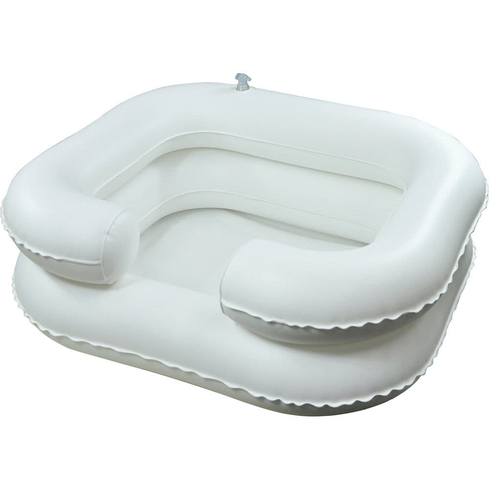 Inflatable Bath Basin Portable Hair Washing Basin Drainage Hole Neck Recess