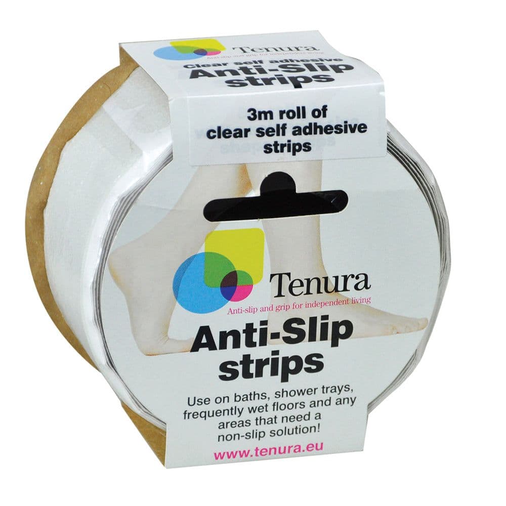 Clear Anti Slip Bath and Shower Strips - 3m Roll - Waterproof Bathroom Aid