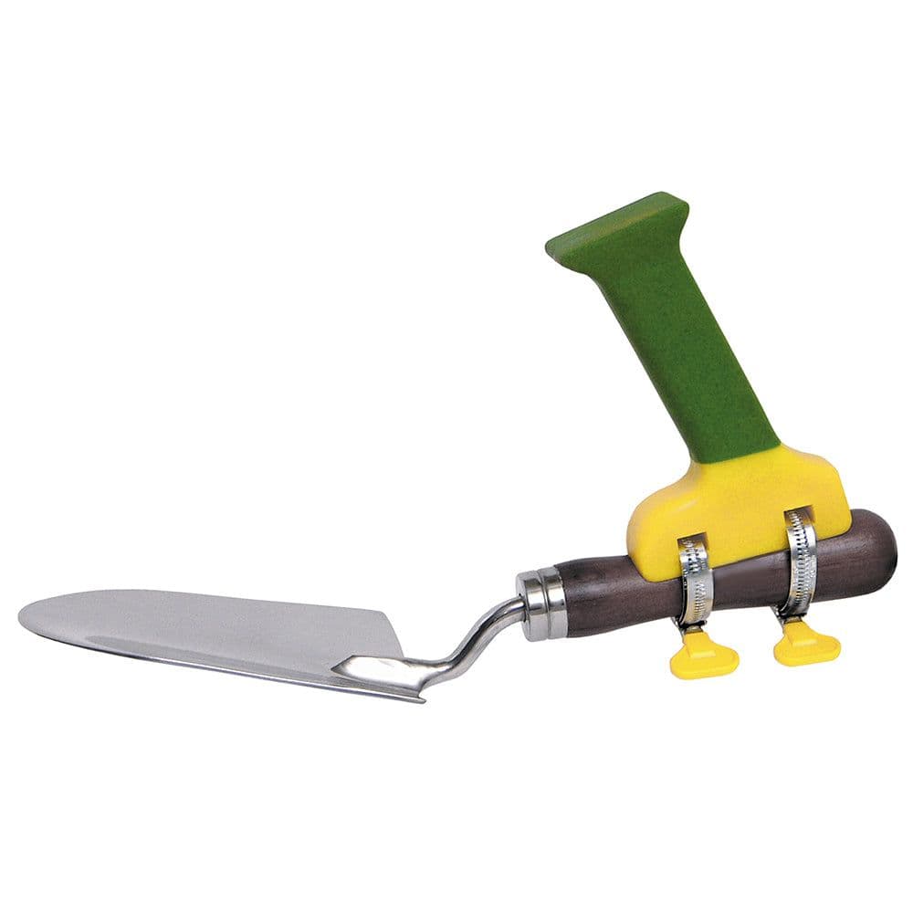 2 Pk Garden Hand Tools Add on Handles - Ergonomically Angled Handle Accessory