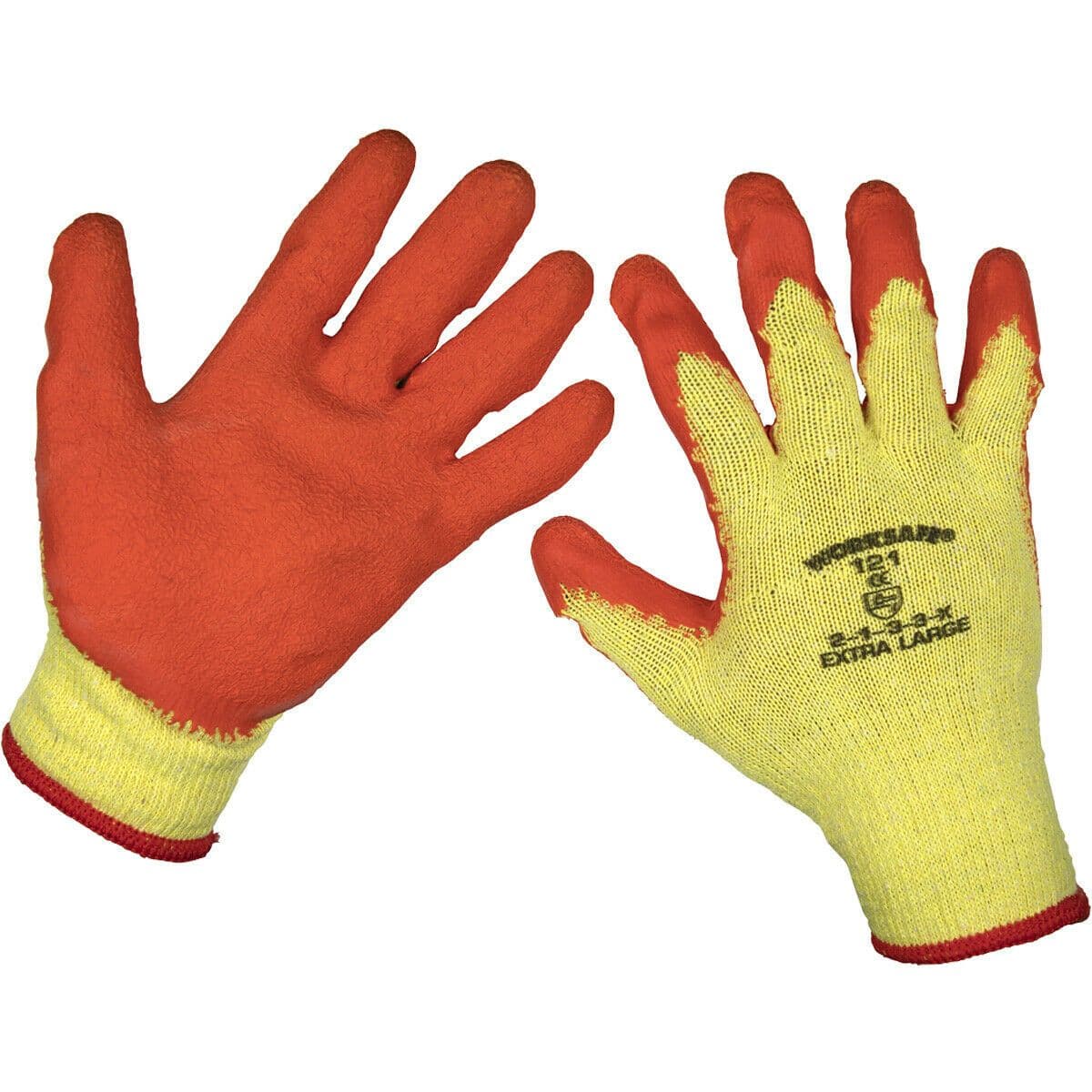 120 PAIRS Knitted Work Gloves Latex Palm Improved Grip Breathable