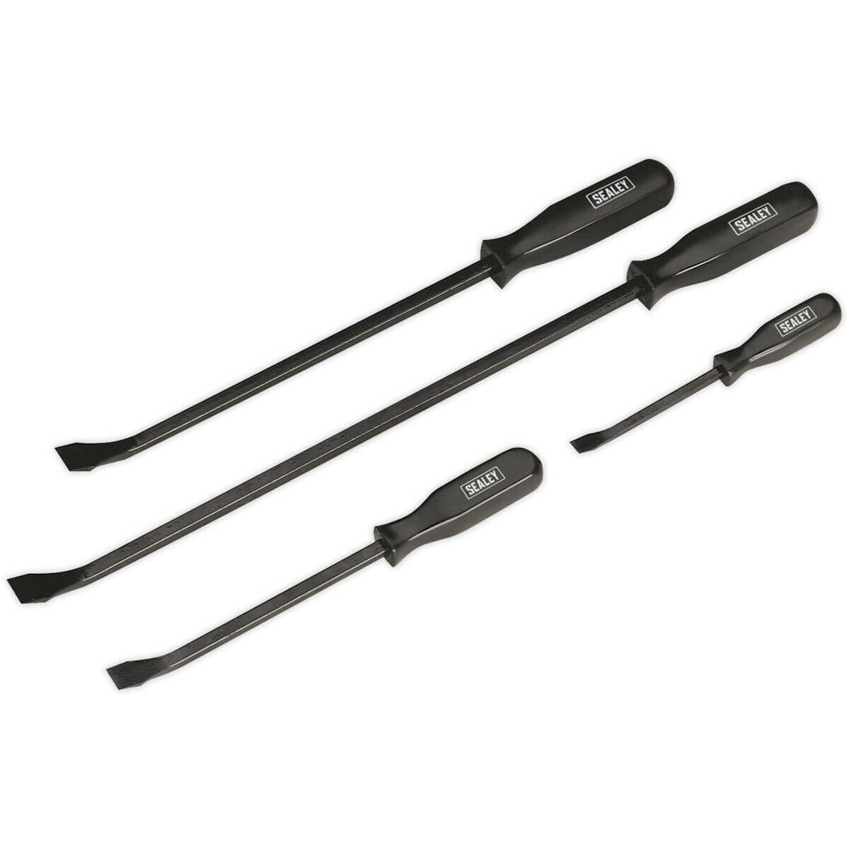 4 Piece Pry Bar Set 200mm 300mm 450mm & 600mm Shafts Chrome Vanadium Steel