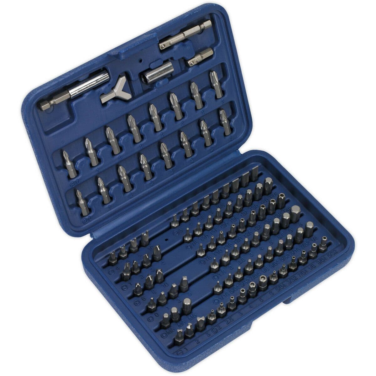 100 Piece Power Tool Security Bit Set Chrome Vanadium Steel Bits Case