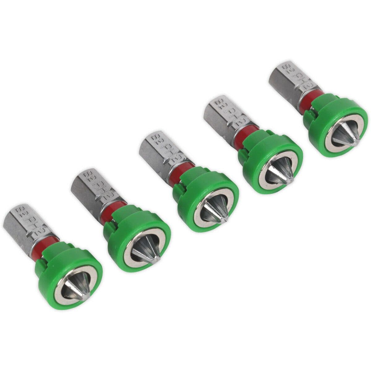 5 PACK 25mm Phillips #2 Power Tool Bit Magnetic Holder S2 Steel Drill Bit
