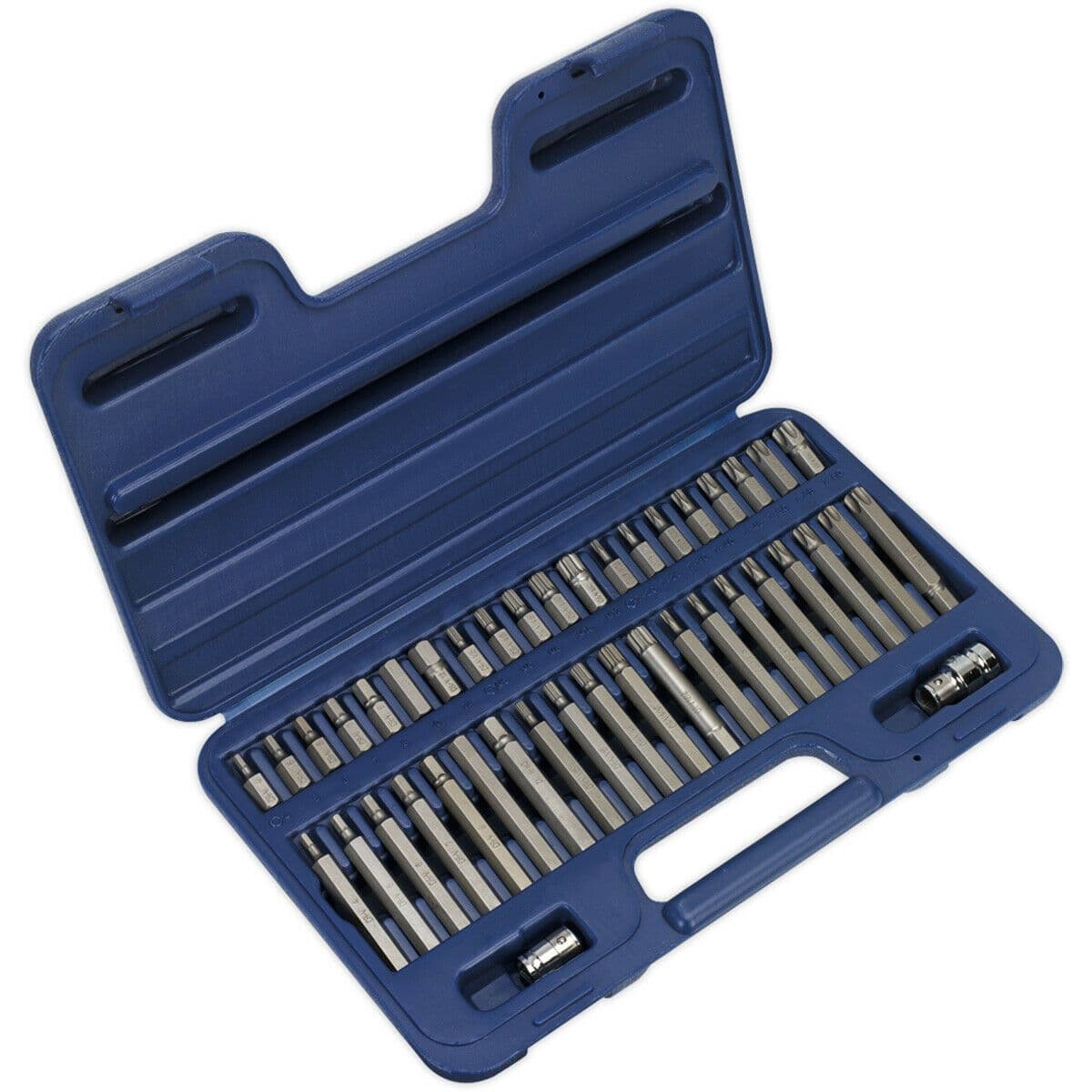 42pc TRX Star Hex Spline Socket Bit Set 3 8" & 1 2" Square Drive Mechanic