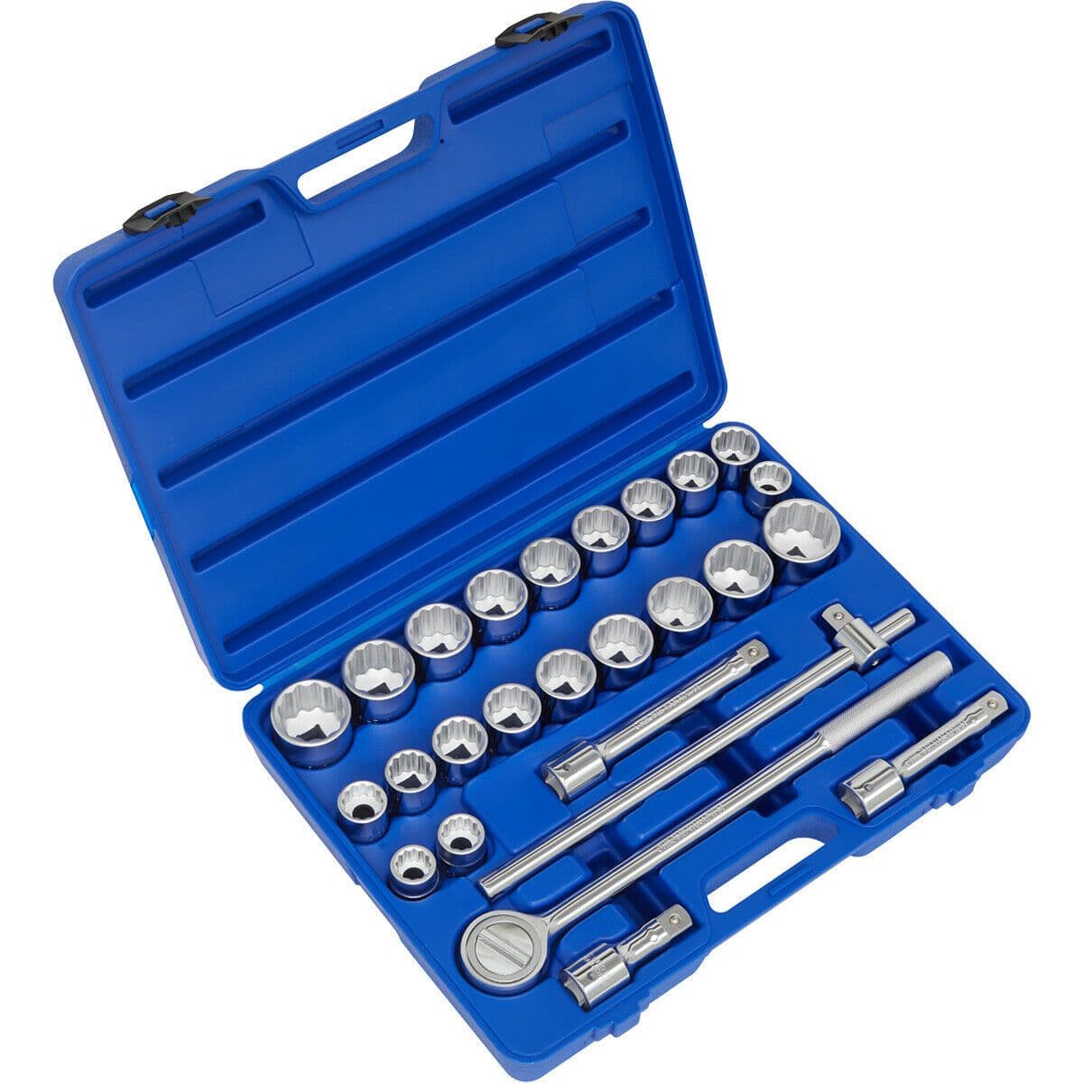 26 PACK Socket Set 3 4" Square Drive 12 Point Socket Kit Chrome Vanadium