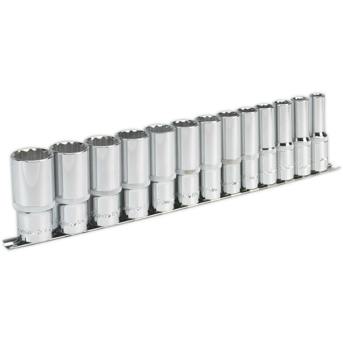 13 PACK DEEP Socket Set 1 2" Imperial Square Drive 12 Point Sockets TORQUE