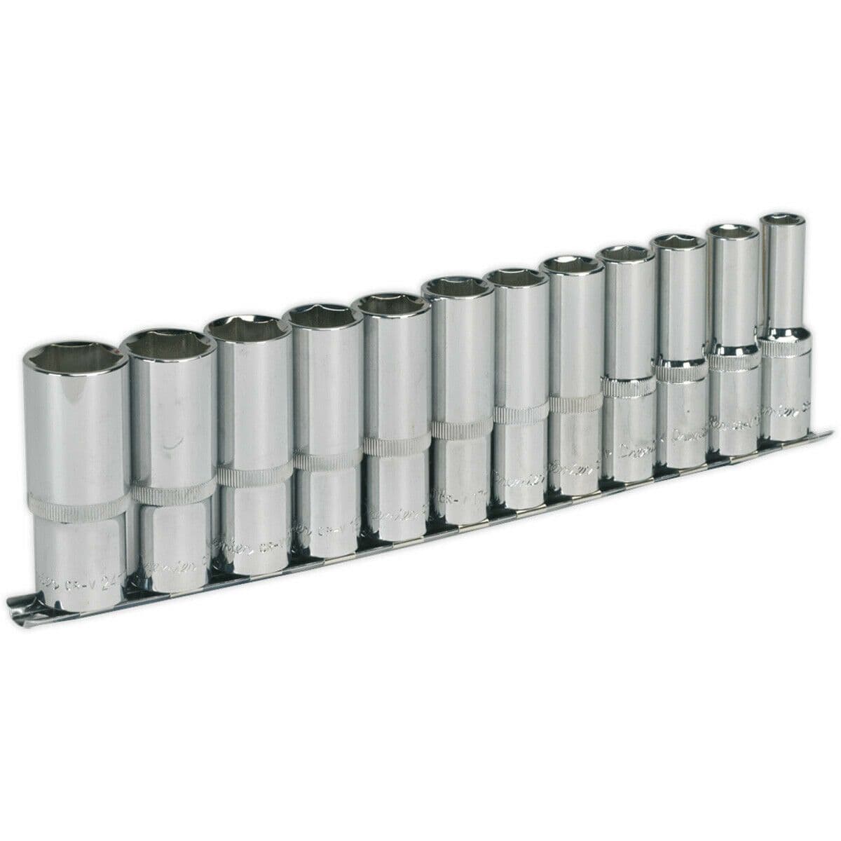 12 PACK DEEP Socket Set 1 2" Metric Square Drive 6 Point WallDrive Torque