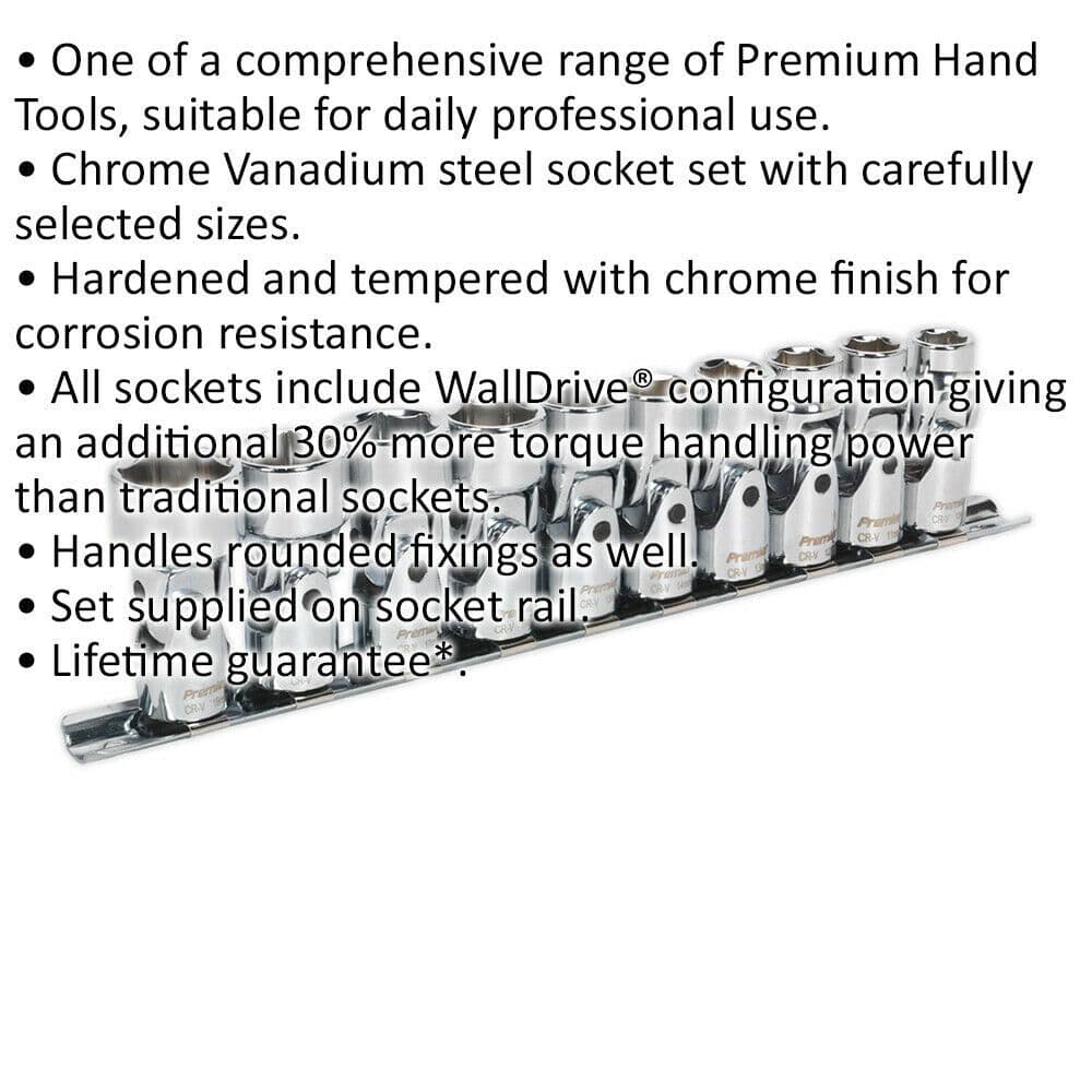 10 PACK Universal Metric Joint Socket 3 8" Square Drive 6 Point WallDrive Torque