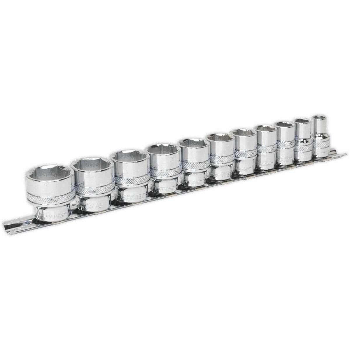 11 PACK Socket Set 3 8" Imperial Square Drive 6 Point LOCK ON Rounded Heads