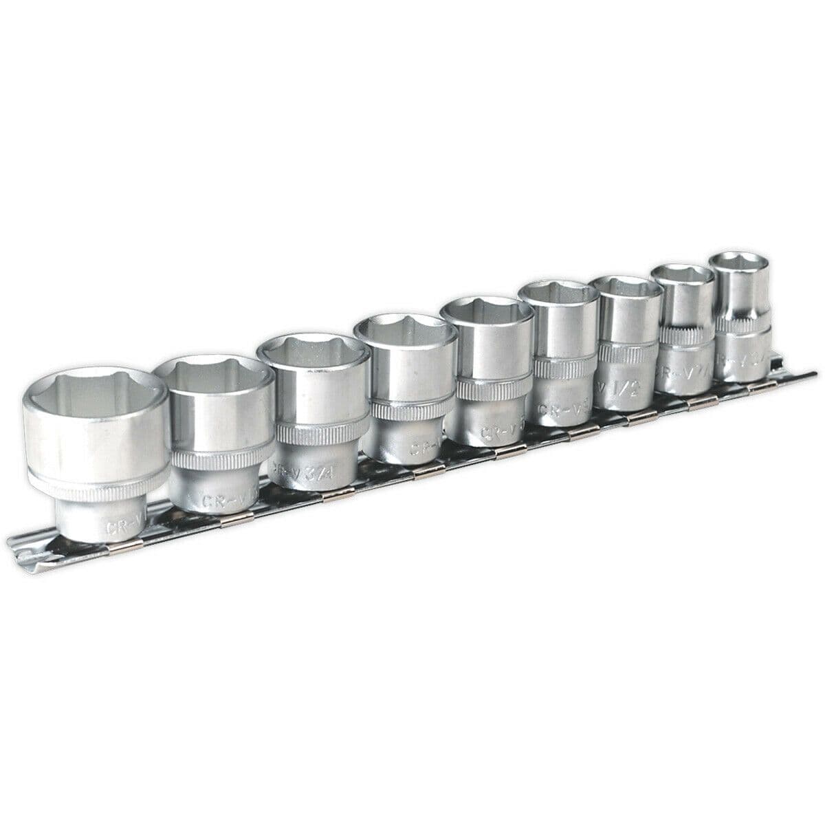 9 PACK Socket Set 3/8" Imperial Square Drive - 6 Point WallDrive High Torque