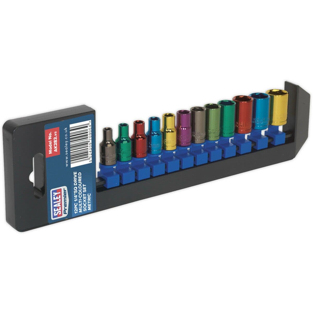 12 PACK Socket Set 1 4" Metric Square Drive 6 Pt WallDrive Torque