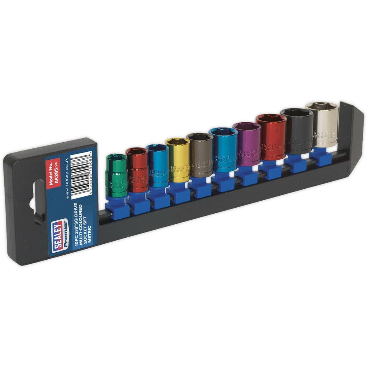 10 PACK Socket Set 3 8" Metric Square Drive 6 Pt WallDrive Torque
