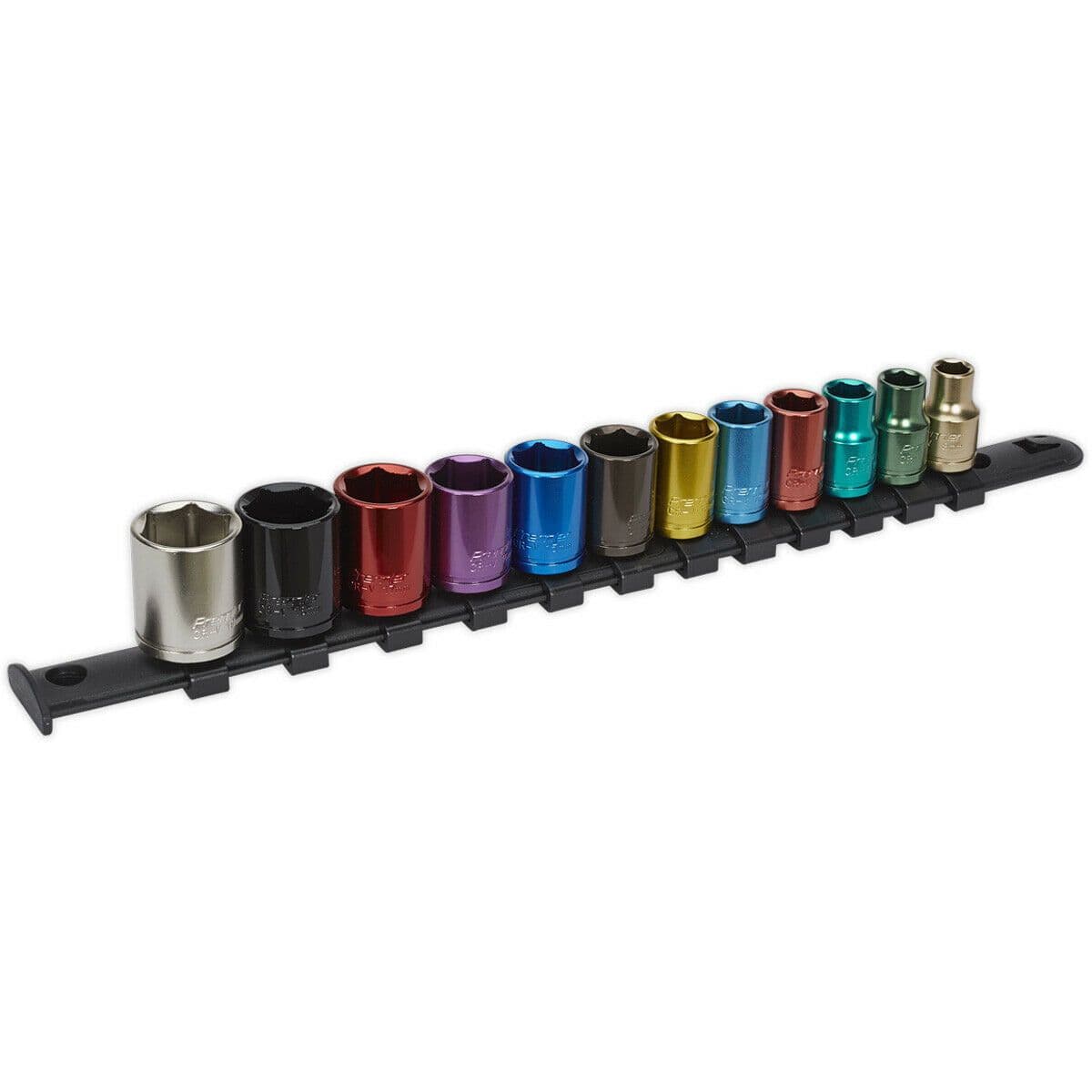 12 PACK Socket Set 3 8" Metric Square Drive 6 Pt WallDrive Torque