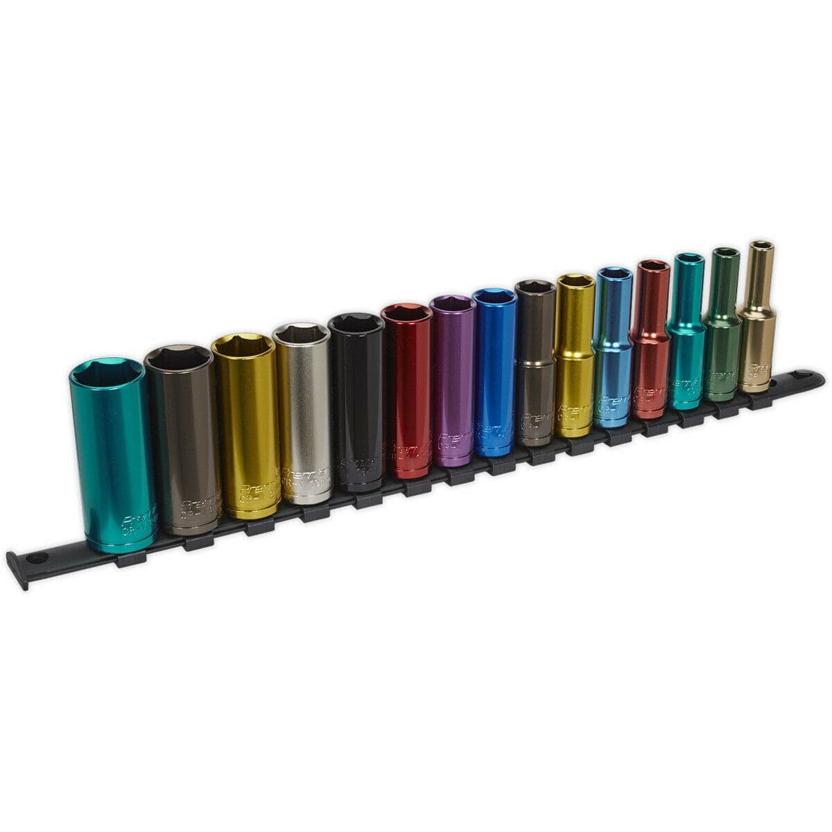 15 PACK DEEP Socket Set 1 2" Metric Square Drive 6 Pt WallDrive