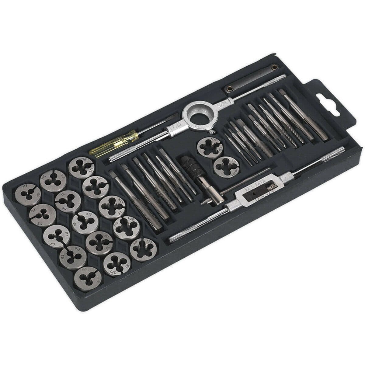 40pc Metric Tap & Split Die Set M3 to M12 Manual Bar & Socket Threading Tool