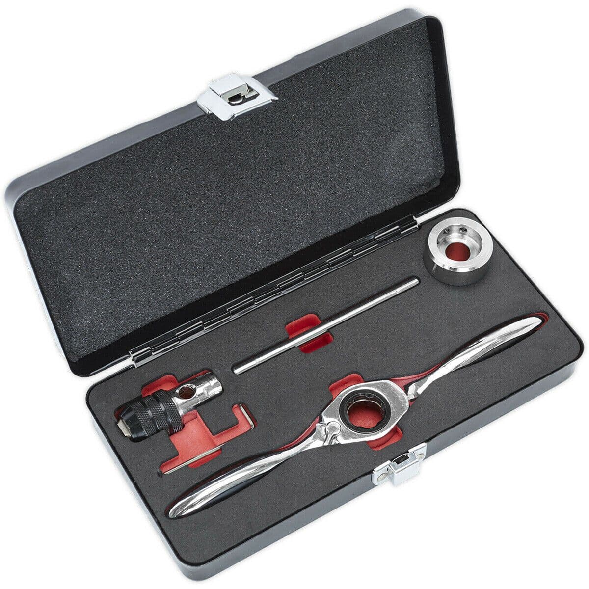 Bi Directional Ratchet Tap & Die Holder Set Metric M3 to M12 Threading Wrench