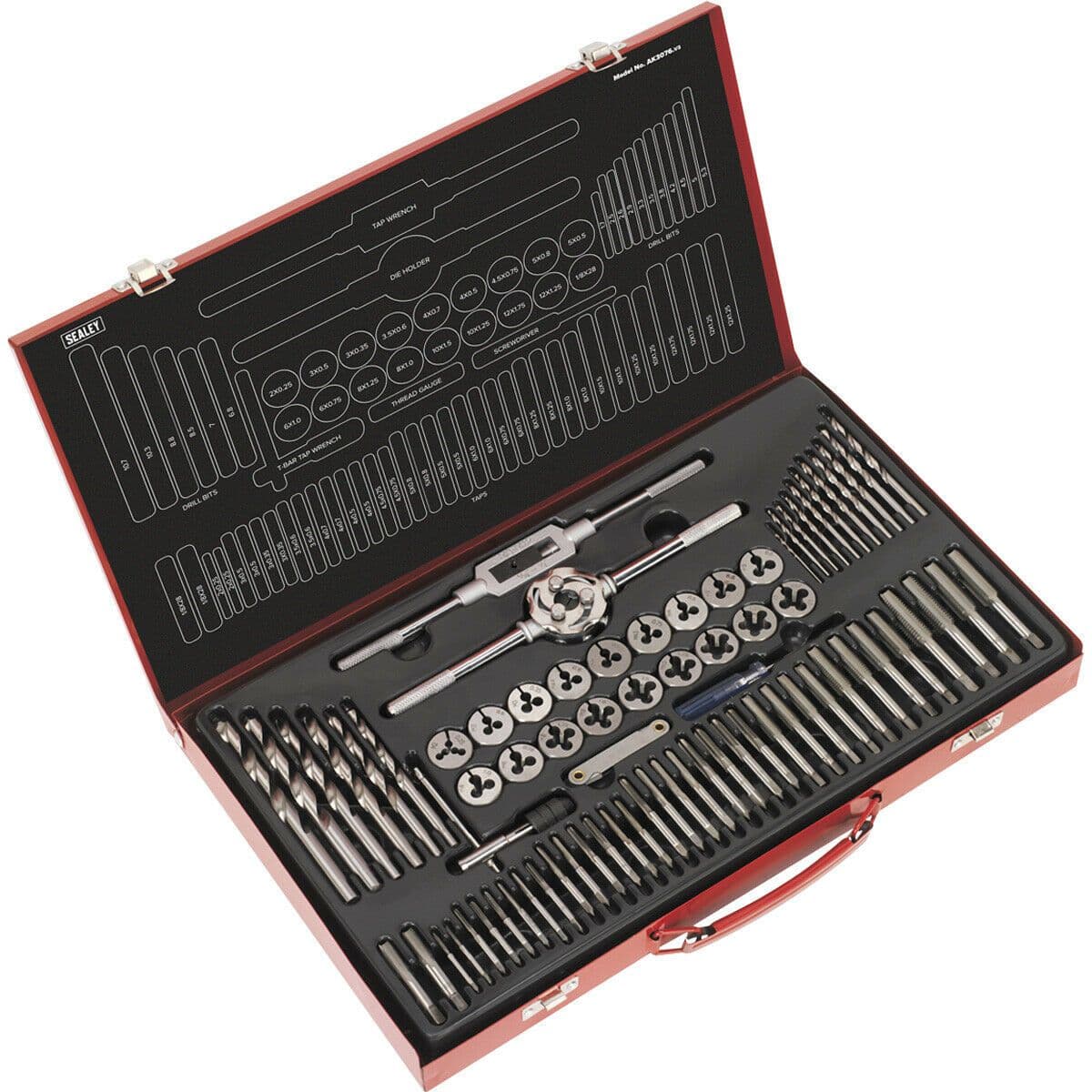 76pc Metric Tap & Split Die Set M3 to M12 - PREMIUM Bar & Socket Threading Tool