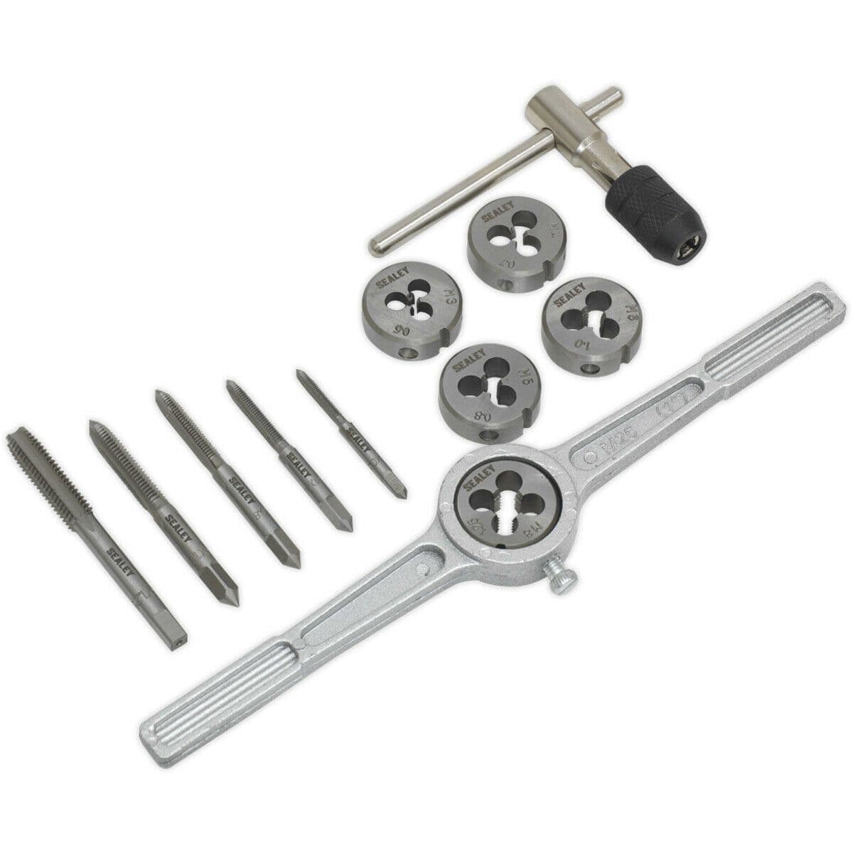 12pc Metric Tap & Die Set M3 to M8 Manual Bar & Socket Threading Tool