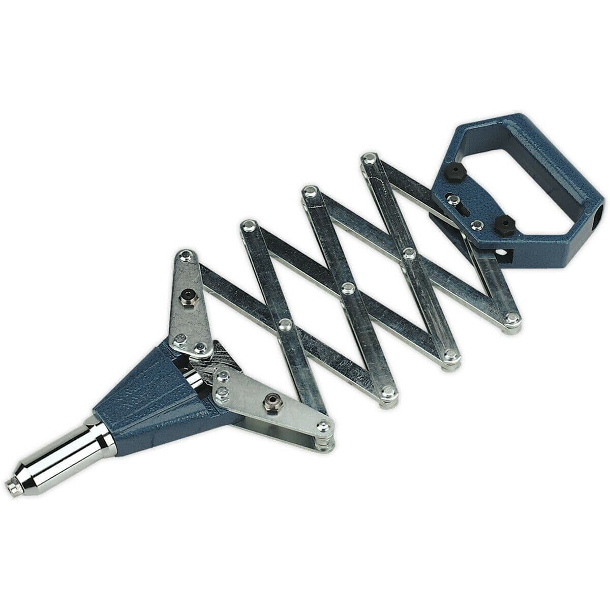 Professional Lazy Tong Riveter Adjustable Nozzle Concertina Ratchet Rivet Gun