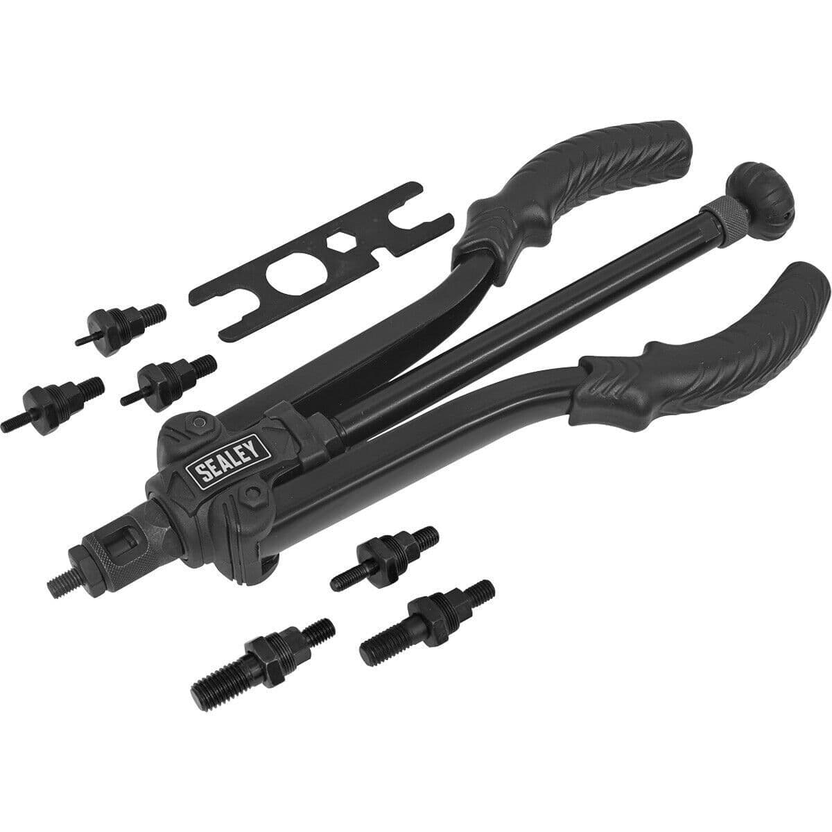 Quick Release 345mm Arm Threaded Nut Riveter Adjustable Nozzle Rivet Gun Tool