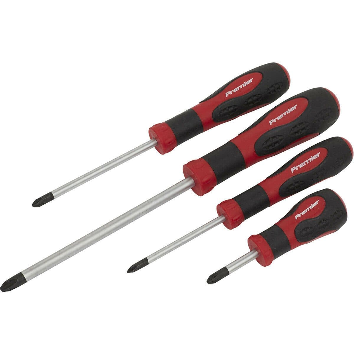 4 PACK JIS Vehicle Screwdriver Set No. 1 to No. 3 Vanadium Steel Soft Grip