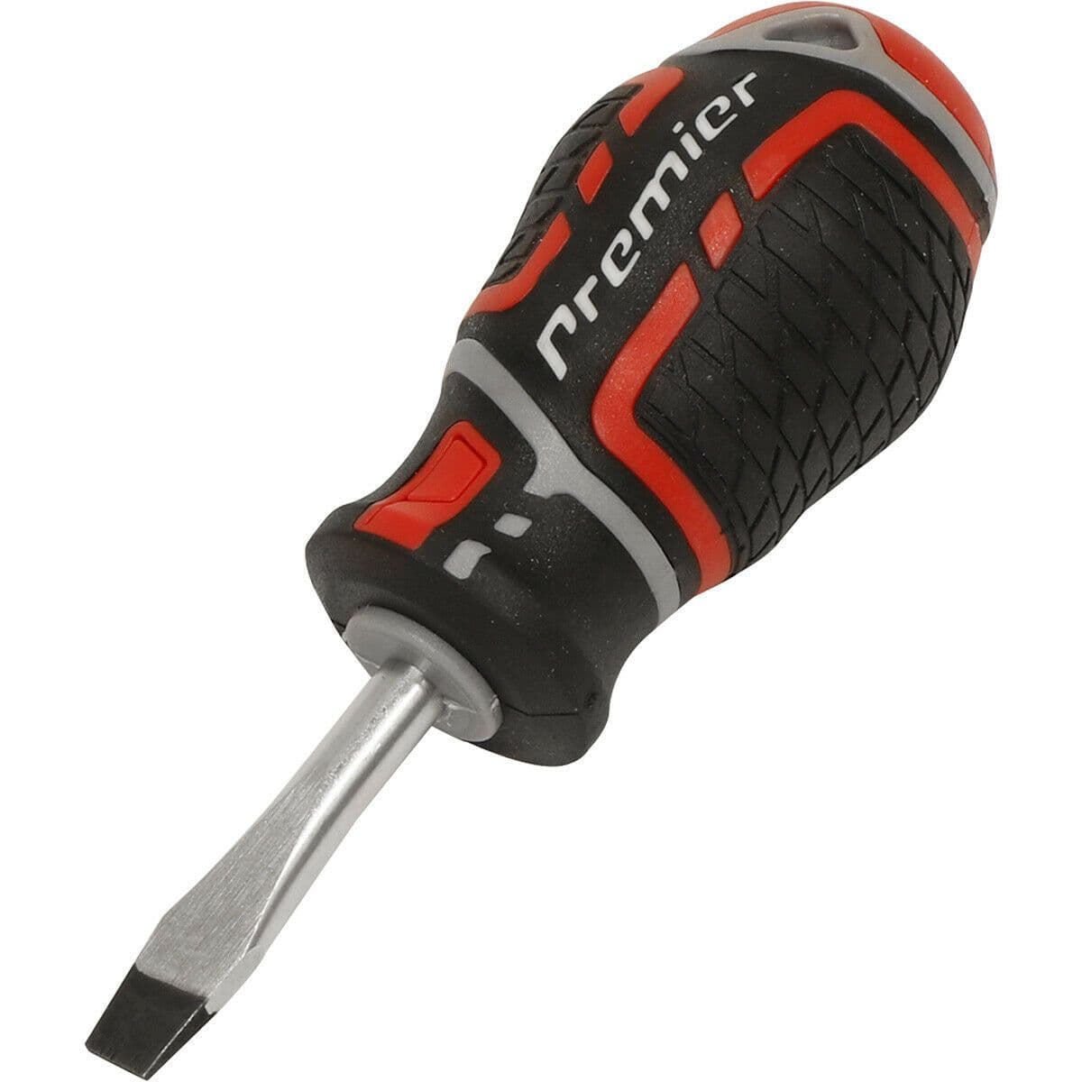 PREMIUM Slotted 6 x 38mm Stubby Screwdriver Ergonomic Soft Grip Magnetic Tip