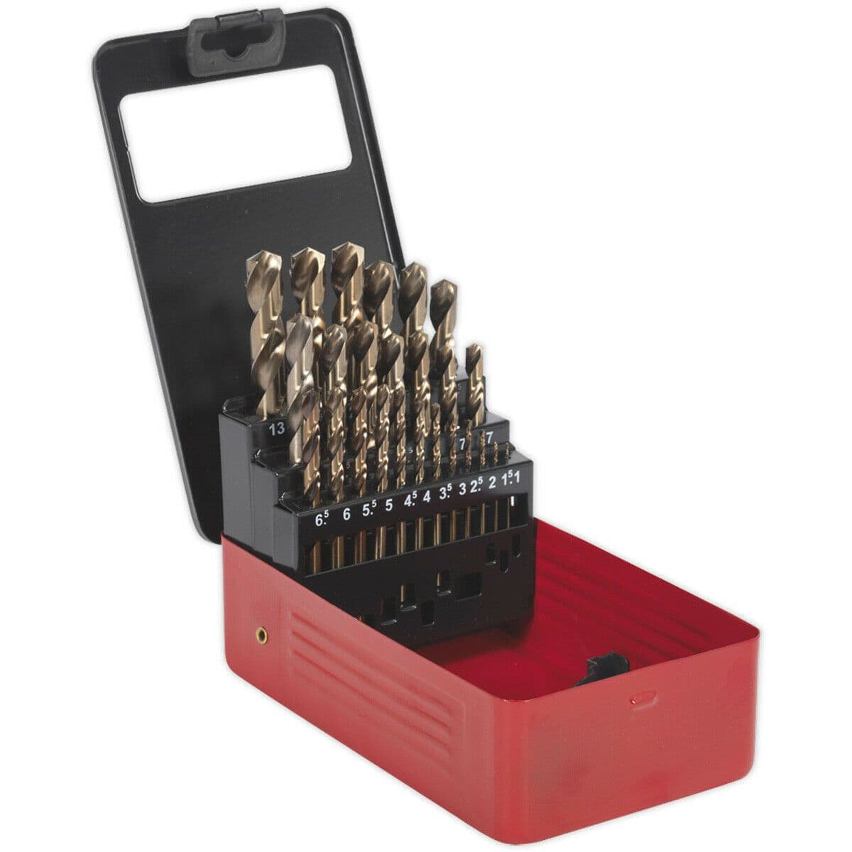 25 Piece Fully Ground HSS Cobalt Drill Bit Set 1mm to 13mm Split Point Tip
