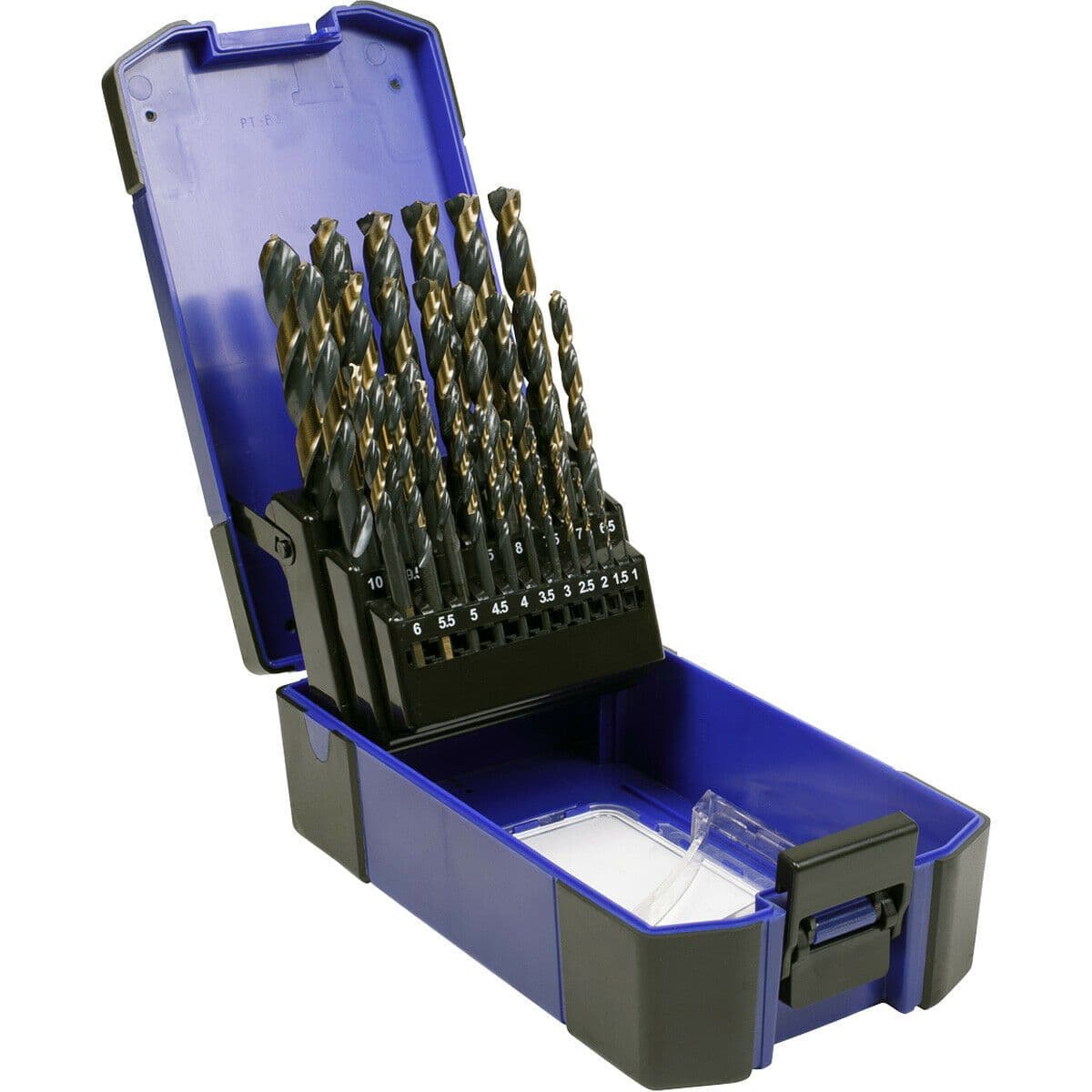 25 Piece HSS Tri Point M2 Drill Bit Set 1mm to 13mm Sizes Self Centring Tip